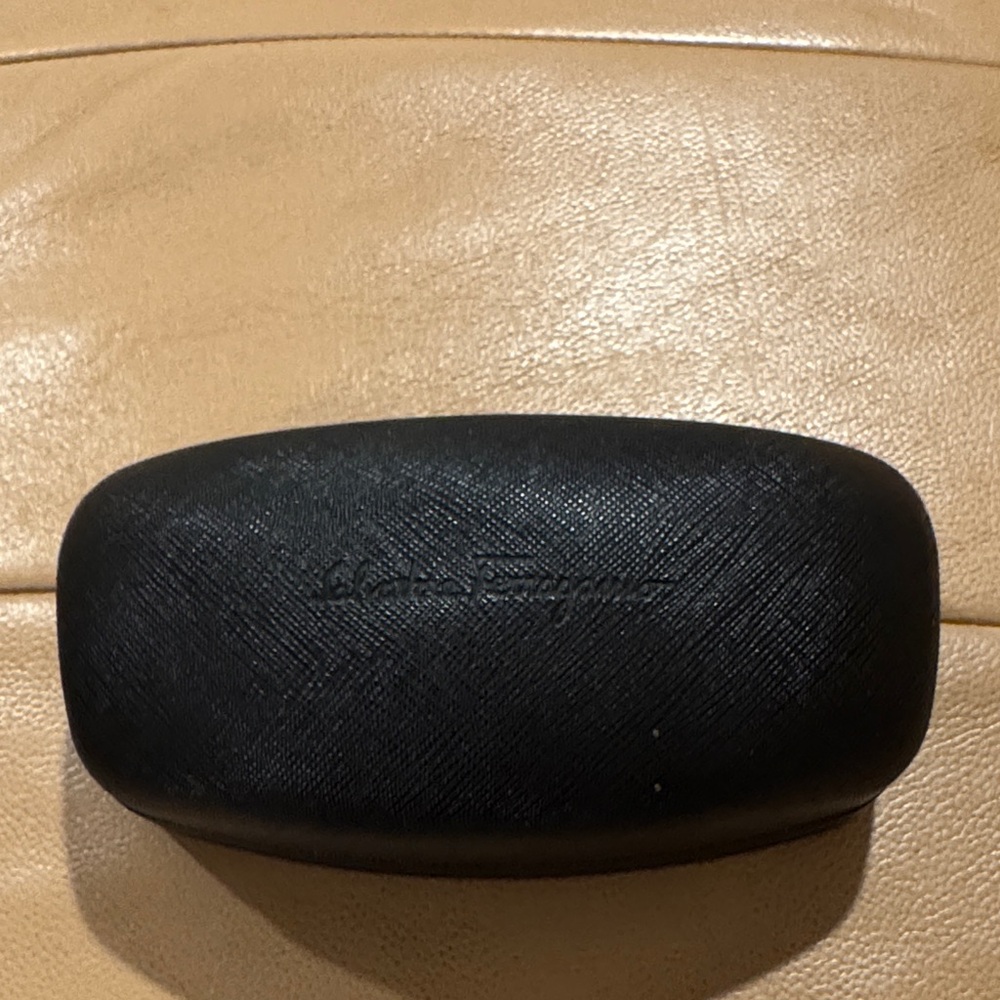 Salvatore Ferragamo Textured Black Eyewear Case